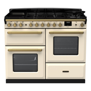 Rangemaster Estel Deluxe 110cm Dual Fuel Pale Cream/Antique Brass