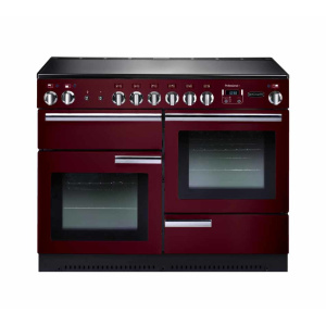 Rangemaster Professional + 110 Ceramic Freestanding cooker Electric Ceramic hob Black, Red