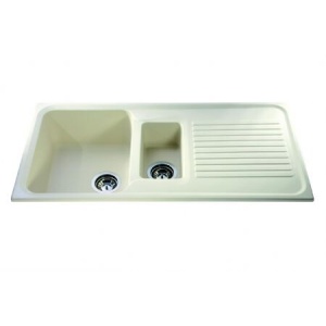 CDA AS2WH kitchen sink Undermount sink Rectangular Granite