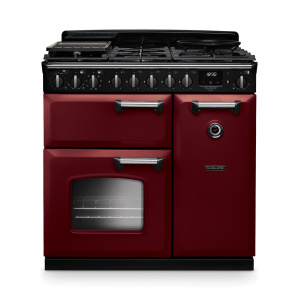 Rangemaster Classic Deluxe 90cm Dual Fuel Bordeaux/Chrome