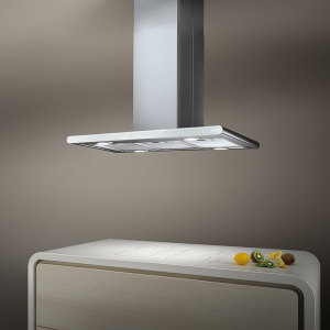 Elica GALAXY ISLAND WHIX/A/90x45 Stainless steel, White 570 m³/h