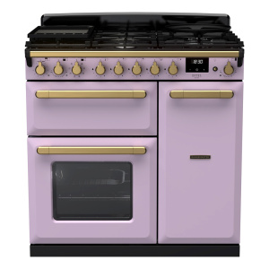 Rangemaster Estel Deluxe 90cm Dual Fuel Heather/Antique Brass