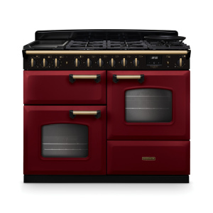 Rangemaster Classic Deluxe 110cm OC Dual Fuel Bordeaux/Antique Brass