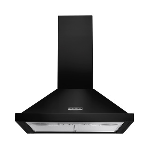 Rangemaster 60cm Chimney Hood Black / Chrome & Badge