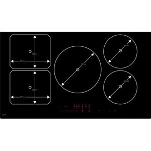 NOVY 1768 hob Black Built-in 90 cm Zone induction hob 5 zone(s)