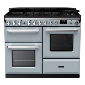 Rangemaster Estel Deluxe 110cm Dual Fuel Misty Blue/Chrome