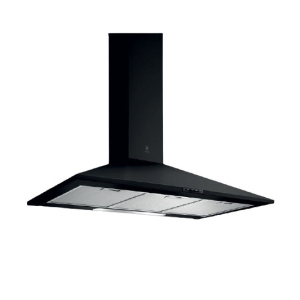 Elica PRF0151544 cooker hood Wall-mounted Aluminium, Black 395 m³/h