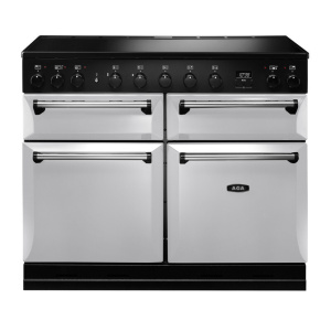 AGA Masterchef Deluxe 110 Range cooker Zone induction hob Chrome, Pearl