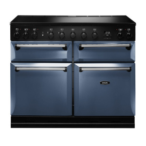 AGA Masterchef Deluxe 110 Freestanding cooker Electric Zone induction hob Blue, Chrome