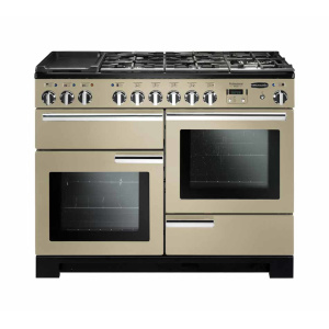Rangemaster Professional Deluxe 110 Dual Fuel Freestanding cooker Electric Combi Black, Cream