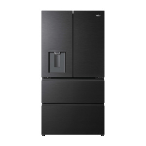 Haier HFR59F18CWMB(UK) side-by-side refrigerator Freestanding 700 L Black