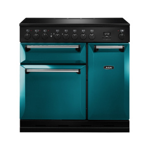AGA Masterchef Deluxe 90 Freestanding cooker Electric Gas Blue, Chrome