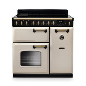 Rangemaster Classic Deluxe 90cm Induction Pale Cream/Antique Brass