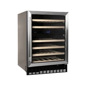 Amica AWC600SS wine cooler Compressor wine cooler Freestanding Black 46 bottle(s)