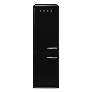 Smeg 60cm 50s Style Left Hand Hinge Fridge Freezer Black