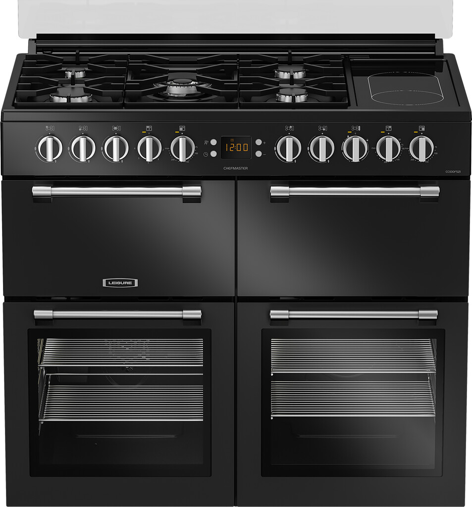 Leisure CC100F521K 100cm Dual Fuel Range Cooker with Glass Top Lid - Image 5