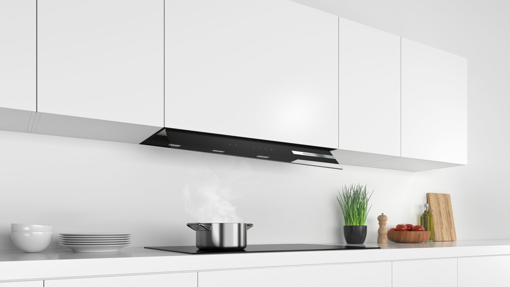 Bosch Serie 6 DBB97AM60B cooker hood Semi built-in (pull out) Black 460 m³/h - Image 7
