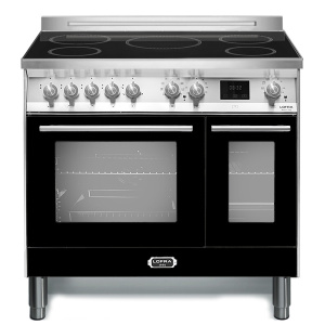 Lofra PNMD96MFTE/5I Range cooker Electric Zone induction hob Black, Stainless steel