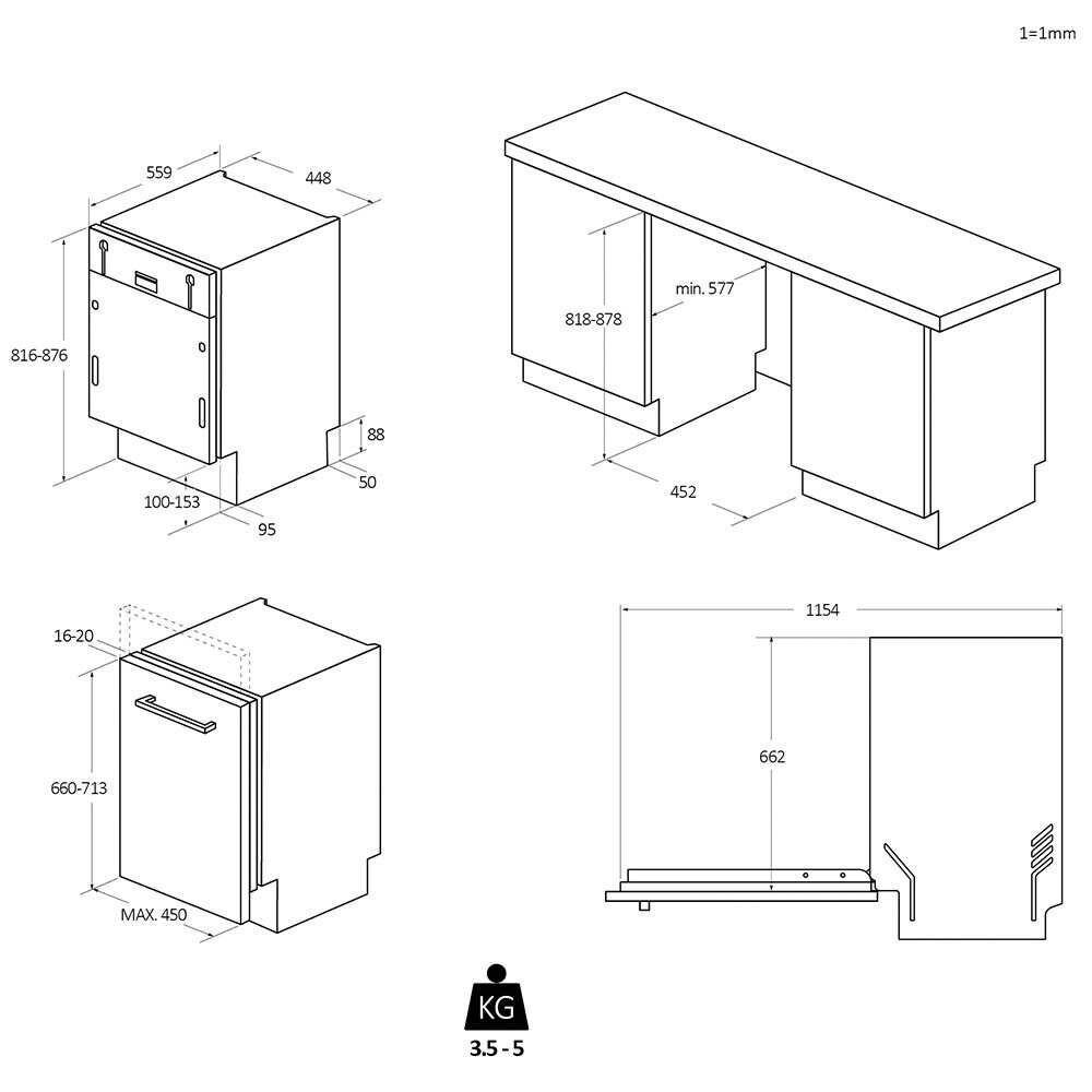 Candy Brava CDIH 2L952-80 Fully built-in 9 place settings - Image 6