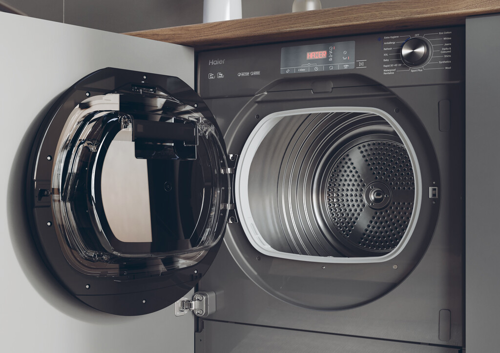 Haier Series 4 HDB4 H7A2TBERX80 tumble dryer Built-in Front-load 7 kg Anthracite, Black - Image 8