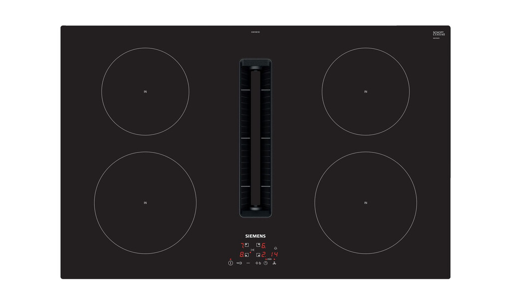 Siemens iQ300 EH811BE15E hob Black Built-in 80 cm Zone induction hob 4 zone(s) Built-in hood