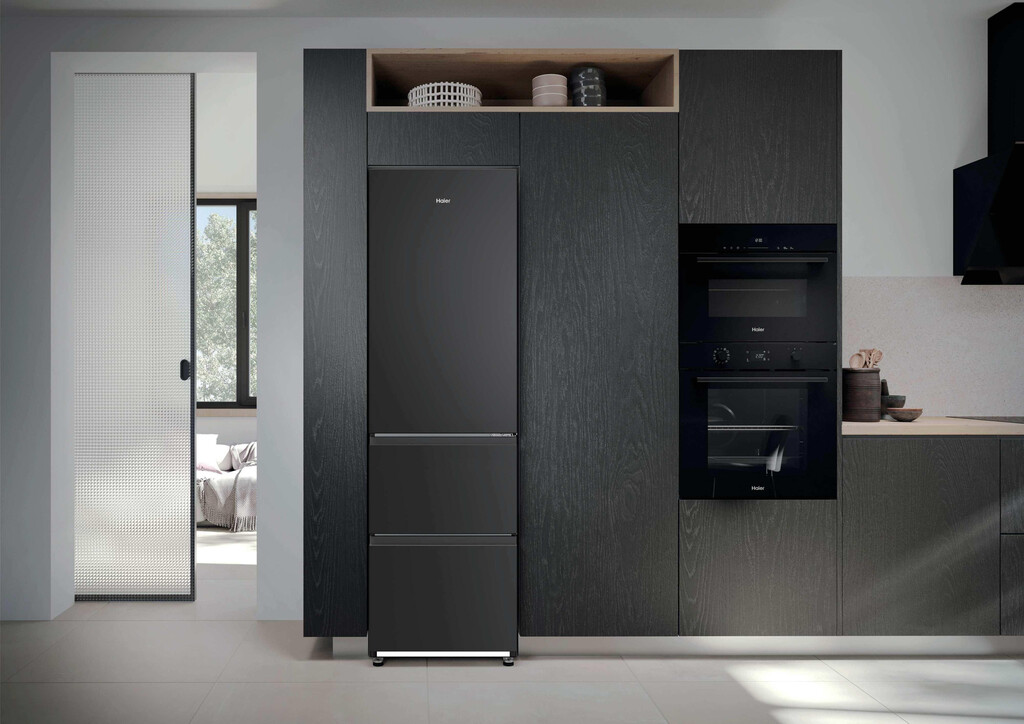 Haier 34006064 fridge-freezer 303 L Black - Image 19