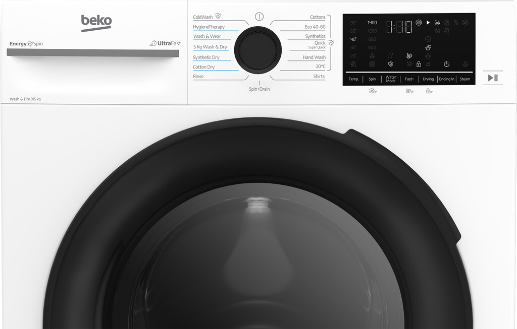 Beko BMND8545UW Freestanding 8kg Wash / 5kg Dry Capacity Washer Dryer with EnergySpin - Image 4