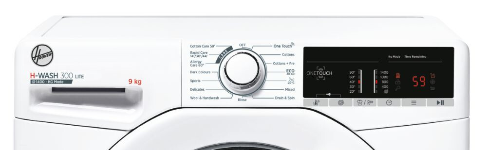 Hoover H-WASH 300 LITE H3W 49TE/1-80 washing machine Front-load 9 kg 1400 RPM White - Image 4