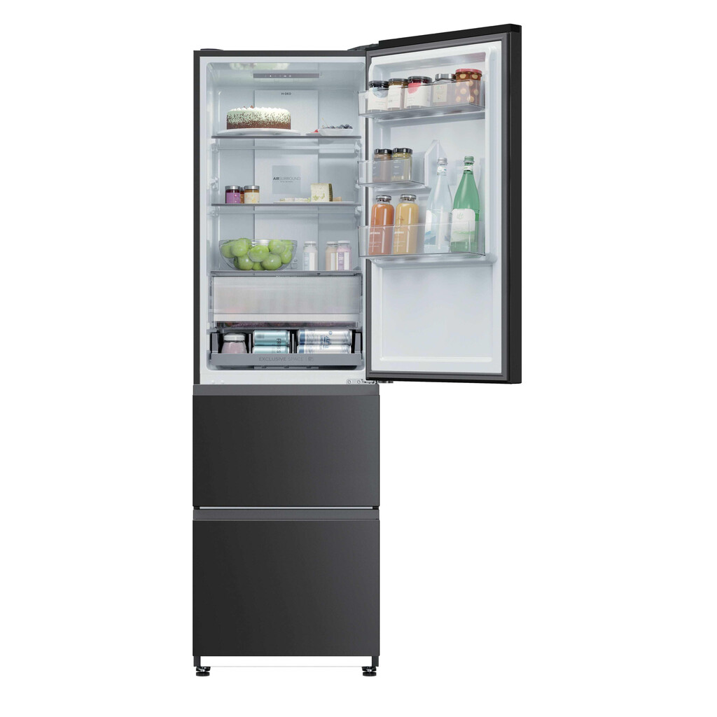 Haier 34006064 fridge-freezer 303 L Black - Image 20