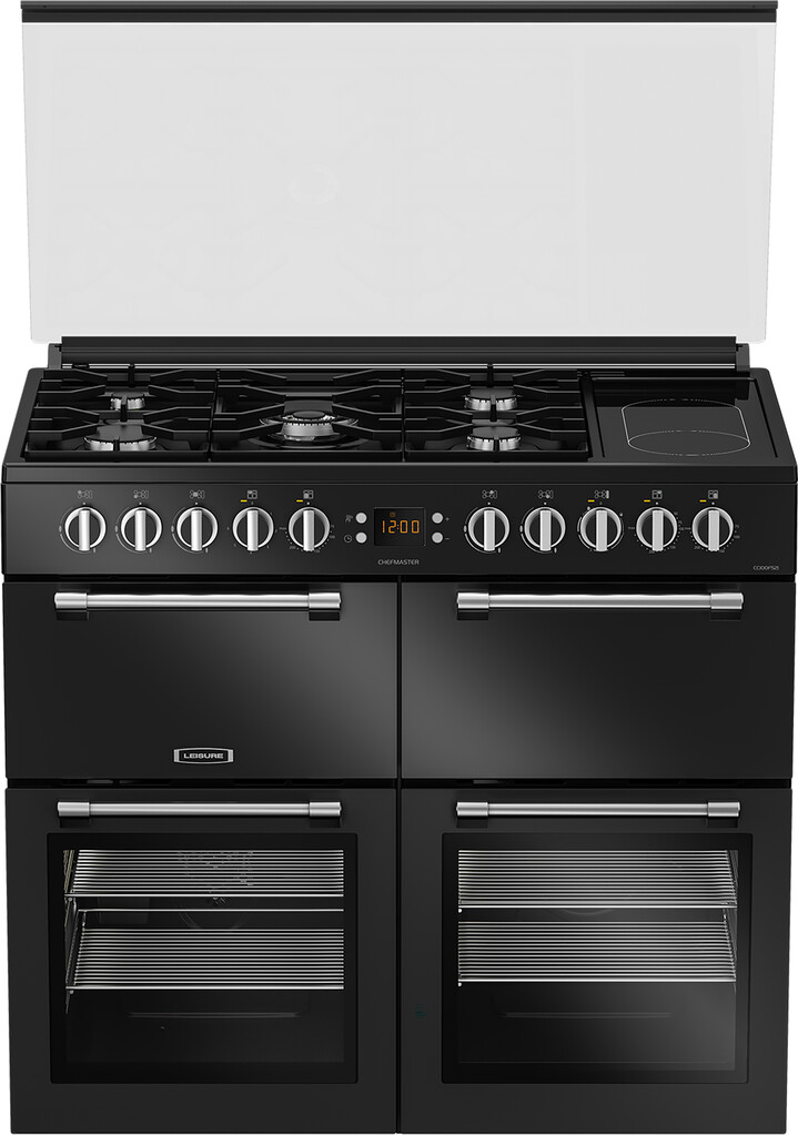Leisure CC100F521K 100cm Dual Fuel Range Cooker with Glass Top Lid
