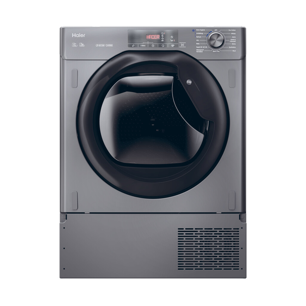 Haier Series 4 HDB4 H7A2TBERX80 tumble dryer Built-in Front-load 7 kg Anthracite, Black