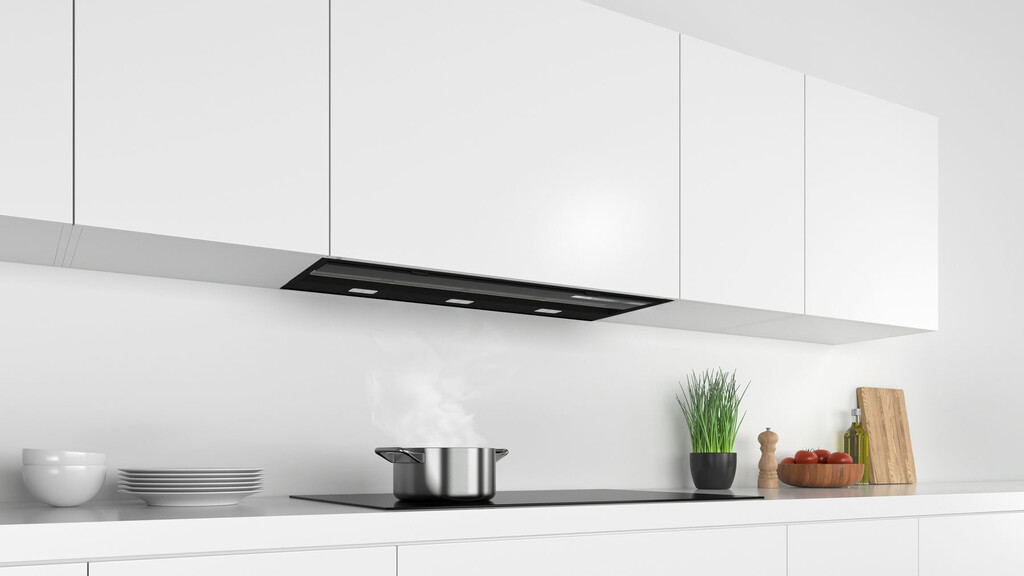 Bosch Serie 6 DBB97AM60B cooker hood Semi built-in (pull out) Black 460 m³/h - Image 2