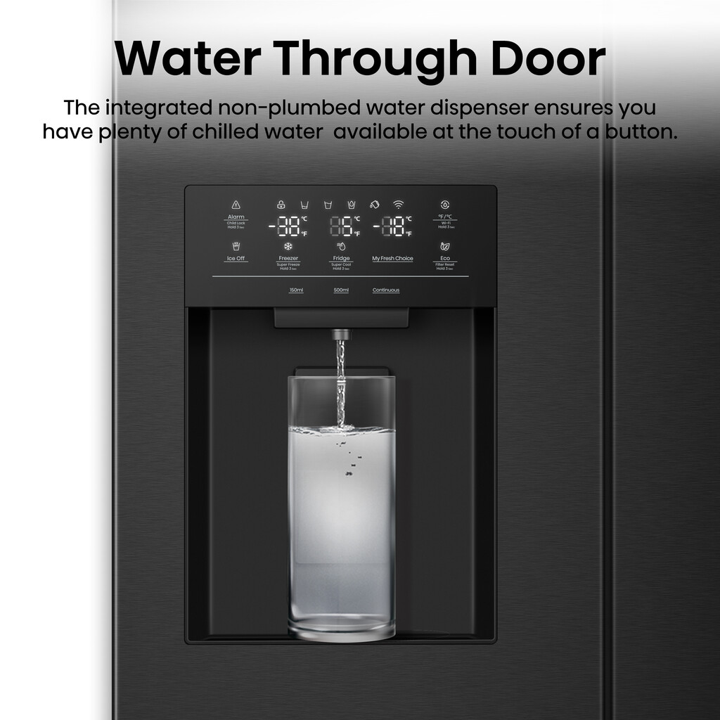 Hisense RQ5P470SYFD side-by-side refrigerator Freestanding 483 L Black - Image 24
