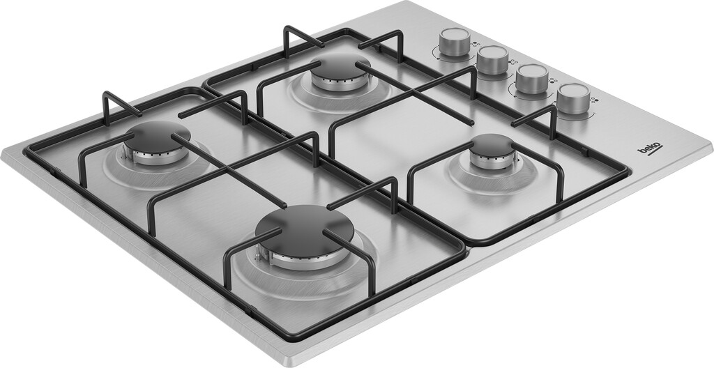 Beko CIHYG21SX 60cm Gas Hob with Side Knob Controls - Image 3