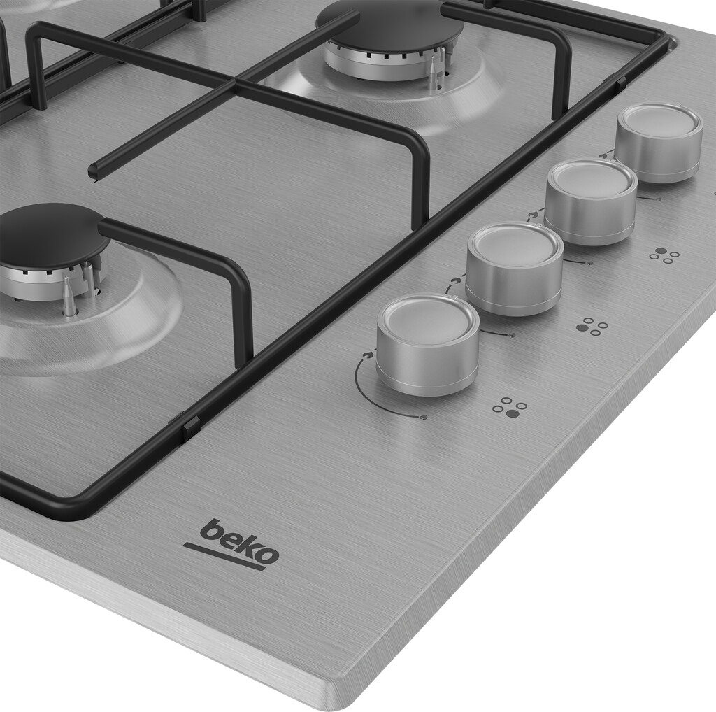 Beko CIHYG21SX 60cm Gas Hob with Side Knob Controls - Image 5