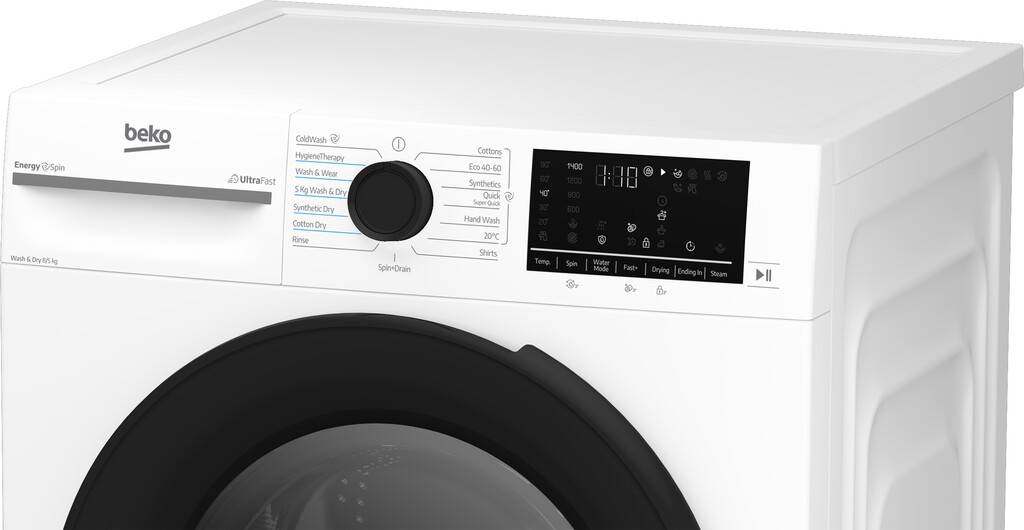 Beko BMND8545UW Freestanding 8kg Wash / 5kg Dry Capacity Washer Dryer with EnergySpin - Image 9