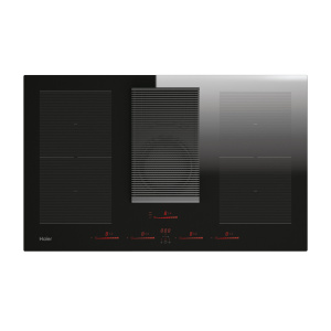 Haier I-Dual Series 6 HAIH8IFMCF Black Built-in 83 cm Zone induction hob 4 zone(s) Built-in hood