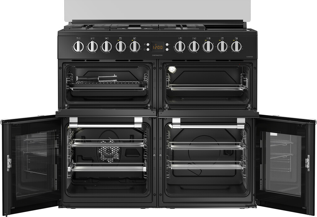 Leisure CC100F521K 100cm Dual Fuel Range Cooker with Glass Top Lid - Image 3