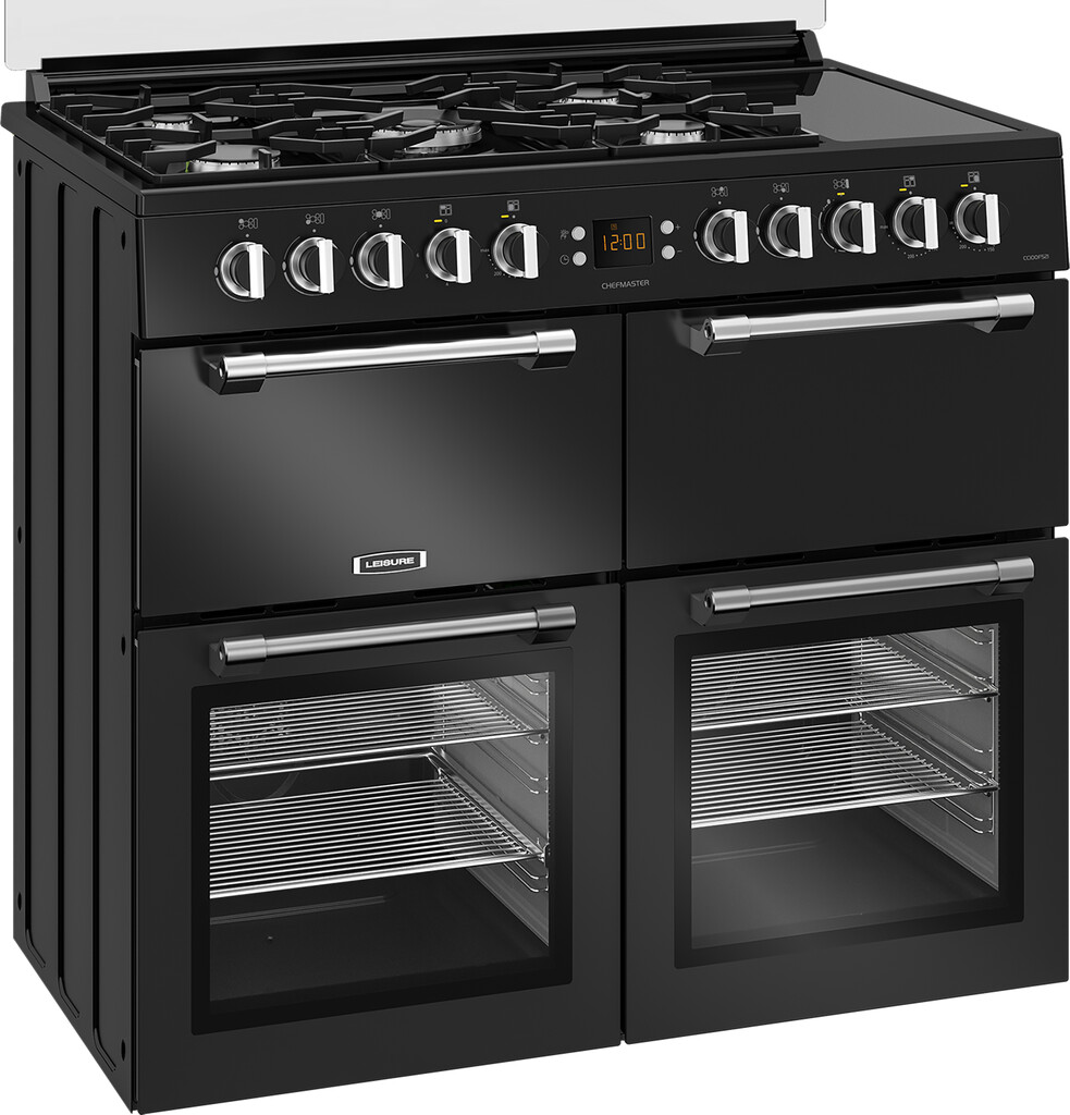 Leisure CC100F521K 100cm Dual Fuel Range Cooker with Glass Top Lid - Image 8