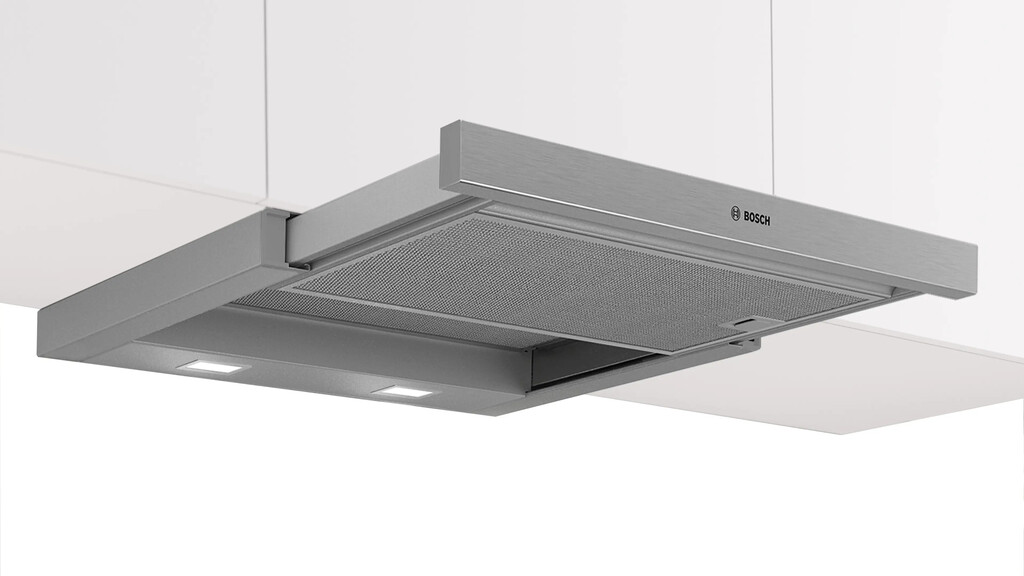 Bosch Serie 2 DFM063W57B cooker hood Semi built-in (pull out) Silver 351 m³/h