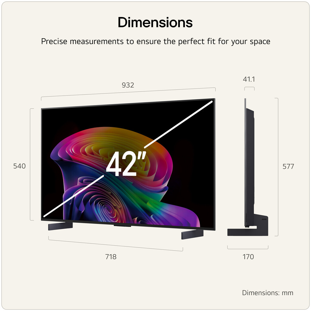 LG OLED42C66LB 42" 4K OLED evo Smart TV with Dolby Vision Dolby Atmos & webOS 106.7 cm (42") 4K Ultra HD Wi-Fi - Image 13