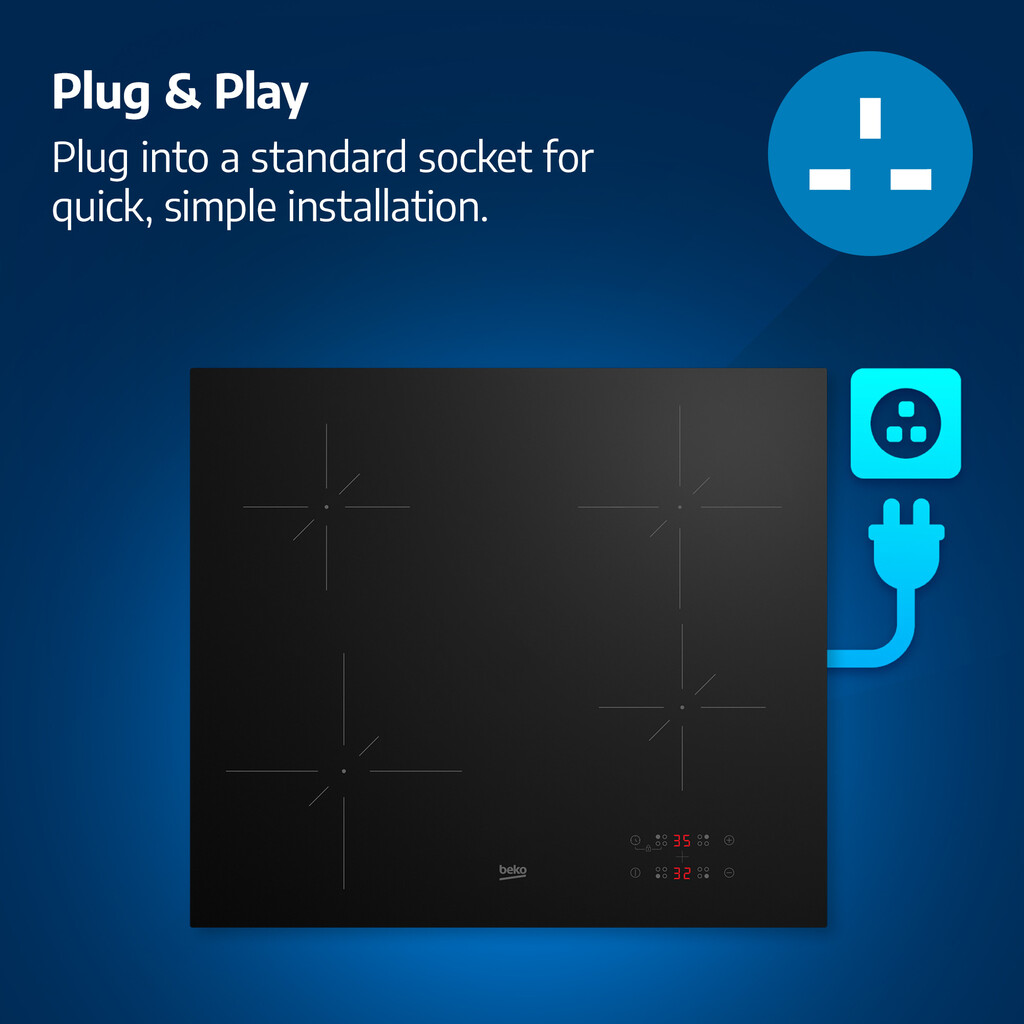 Beko HIIP64430QT 60cm Induction Hob with Touch Controls - Image 12