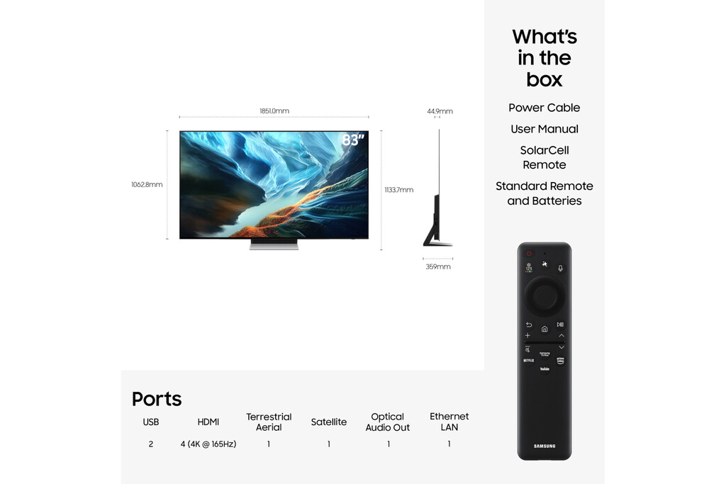 Samsung 83'' OLED S90H 4K Vision AI Smart TV (2026) - Image 3