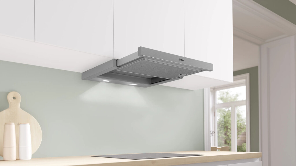 Bosch Serie 2 DFM063W57B cooker hood Semi built-in (pull out) Silver 351 m³/h - Image 2