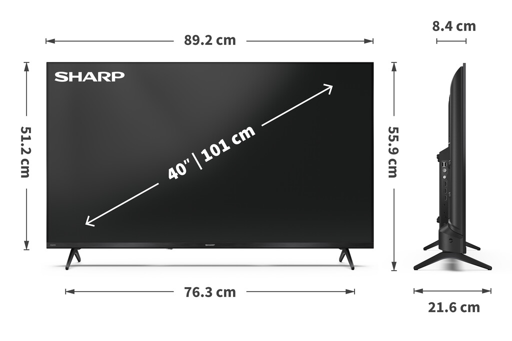Sharp 2T-C40HE2245KB TV 101.6 cm (40") Full HD Wi-Fi Black - Image 6