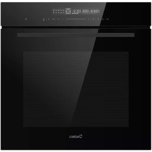 Cata CAT72PYBK 60cm Black True Fan 72L TC Pyro Oven Black Handle