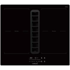 Cata CATDD60CHF Black 4 Zone Flex Vented Induction Hob Black Grille