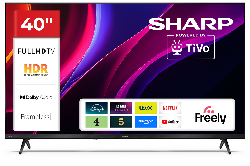 Sharp 2T-C40HE2245KB TV 101.6 cm (40") Full HD Wi-Fi Black