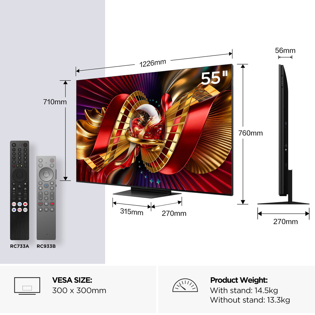 TCL C8L 55C8L-UK TV 139.7 cm (55") 4K Ultra HD Smart TV Wi-Fi Black 6000 cd/m² - Image 9