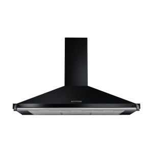 Rangemaster RCLAHDC100BL/C 100cm Classic Chimney Hood Black / Chrome Rail & Badge